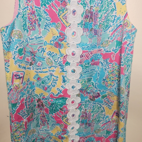 Lilly Pulitzer Shift Dress Girls 10 "In The Beginning" Print - Picture 3 of 6
